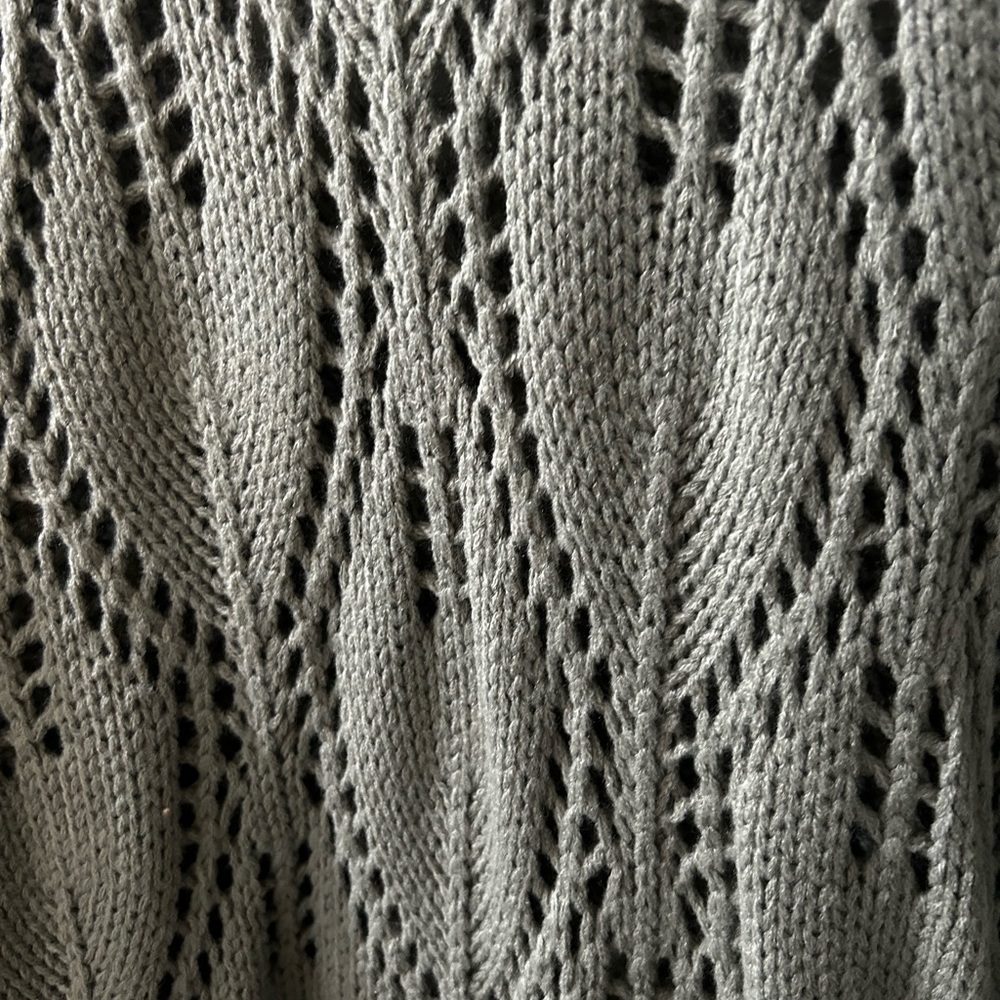 Cozy Open Knit Slouchy Oversized V-Neck Sweater - Picture 3 of 6